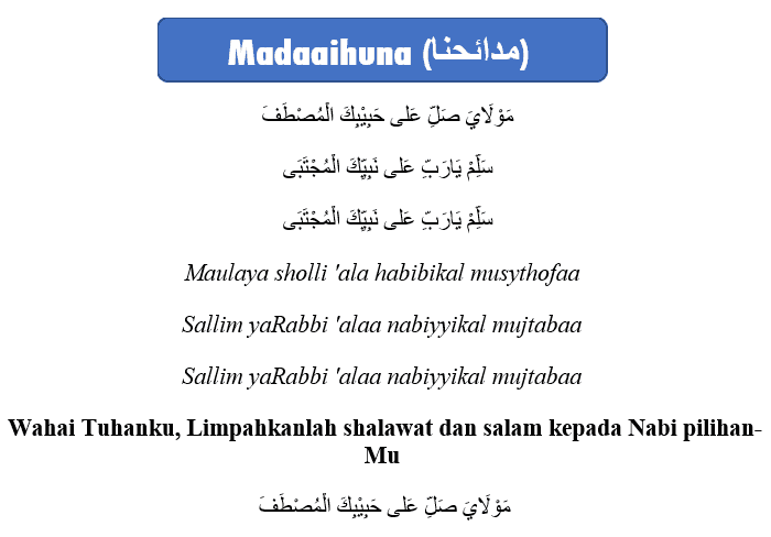 Lirik Sholawat Madaihuna Lengkap Arab, Latin dan Terjemahannya