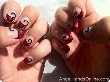 Maori Koru Nail art design 2