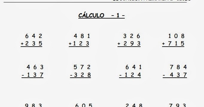 EL PATIO DE GEMMA: 242. CÁLCULO 3º
