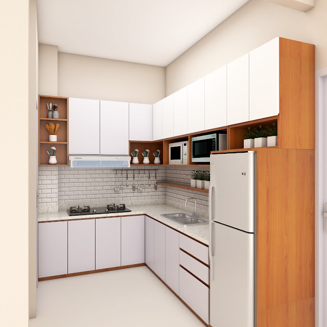 Desain Kitchen  Set  Minimalis  Modern Sketchup Language id 