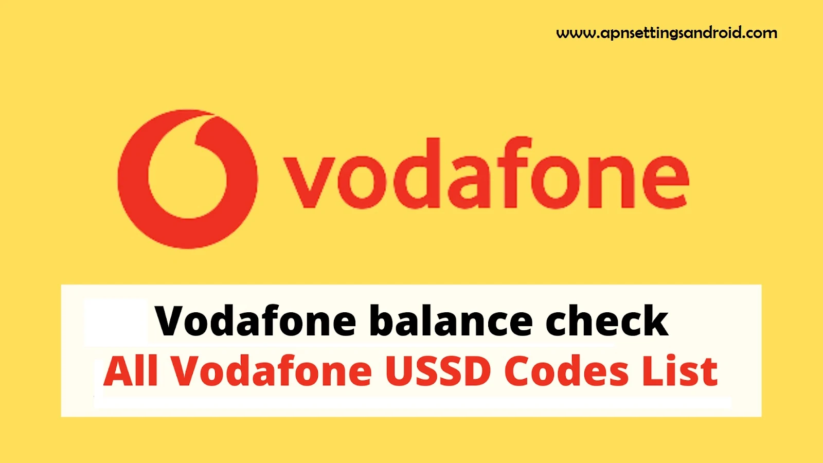 How To Check Vodafone Balance 