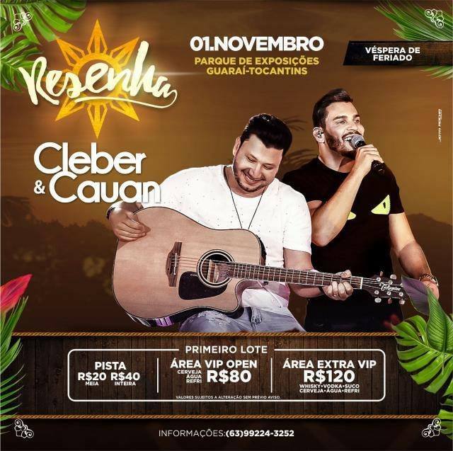 preço dos ingressos cleber e cauan em guaraí to