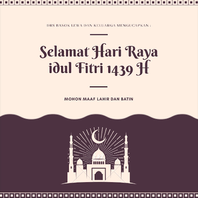 KEPALA BAPPELITBANGDA KAB, KEP. SELAYAR, SAMPAIKAN SALAM IDUL FITRI 1439 H