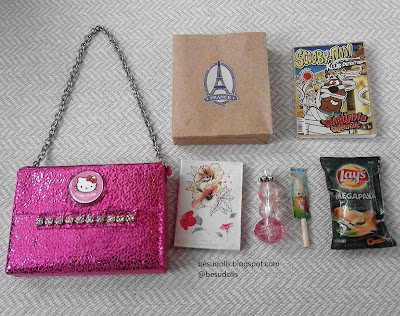 Cekinowe torebeczki z upcyklingu dla lalek./Glitter bags for Barbie