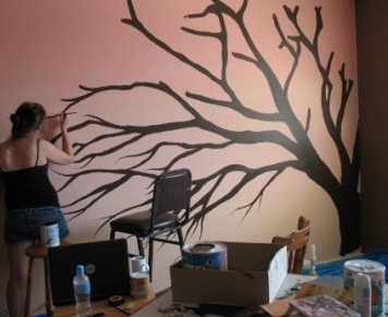 Cara Membuat Lukisan Pohon Di Dinding Kamar