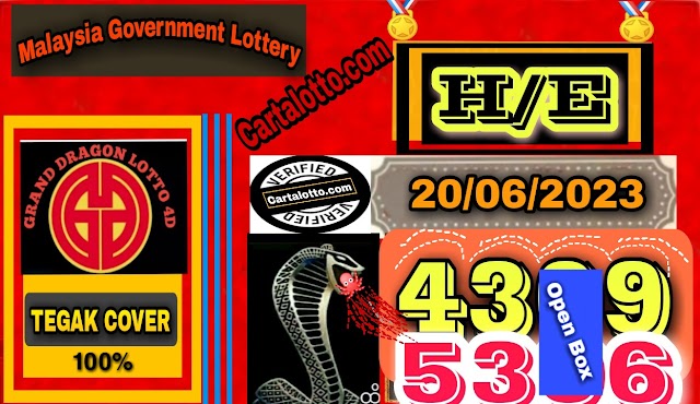 Carta Lotto ( Special H.E Master 4D ) VIP Chart Selasa 20/06/23| Carta Lotto VIP
