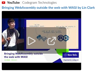 Preview of the YouTube screen about Bringing WebAssembly outside the web with WASI by Lin Clark