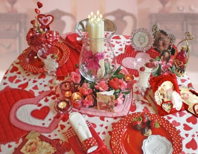 mesa decorada san valentín