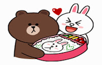 sticker line brown and cony