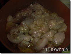 marinate in lime juice, garlic, salt and pepper and oil for 30 mins in fridge