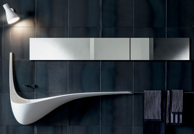Wing Basin designed by Ludovico Lombardi, basin inspiration, designer bathrooms, Lisa Melvin Design, Cristalplant material