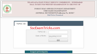 TSPSC Forest Beat Officer Admit Card 2017