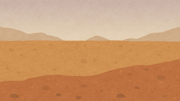 火星の地表のイラスト（背景素材）