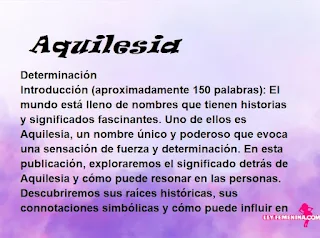 significado del nombre Aquilesia