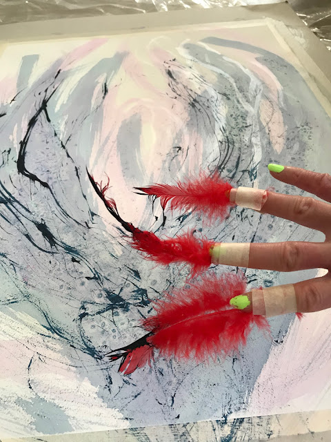 Feather painting