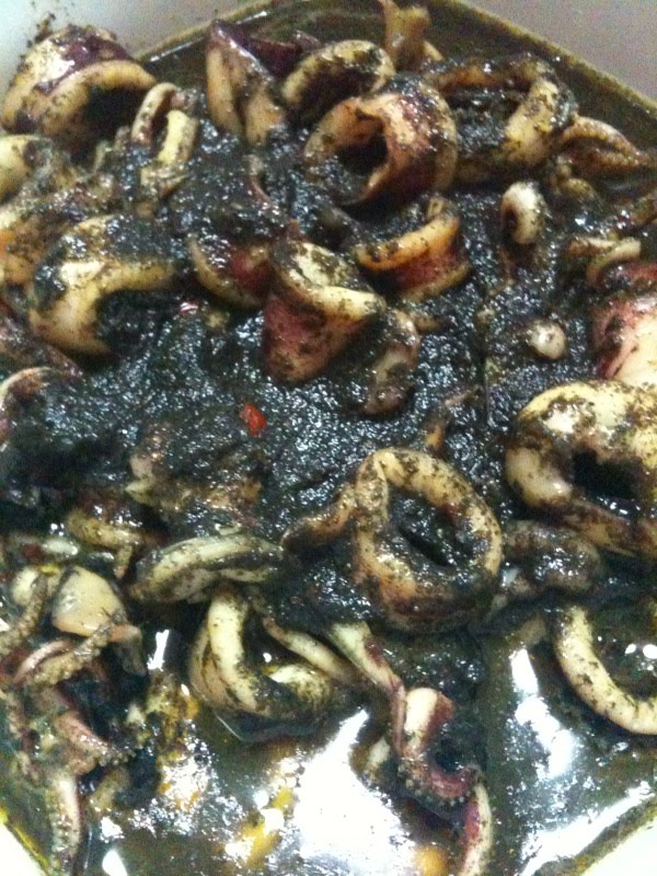 Mommy In The Kitchen: Sotong Hitam & Terong Balado (Squid 