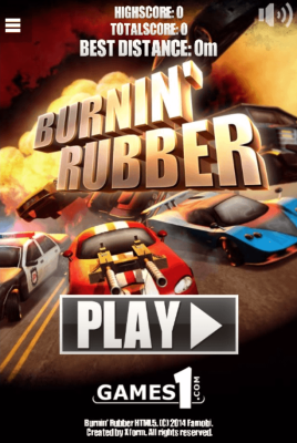 Iphone Webアプリ 他の車を爆破しながら道路を突っ走るレースゲーム Burnin Rubber Webstjam