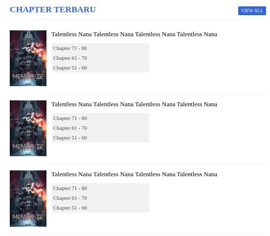 Contoh Code New Chapter Homepage