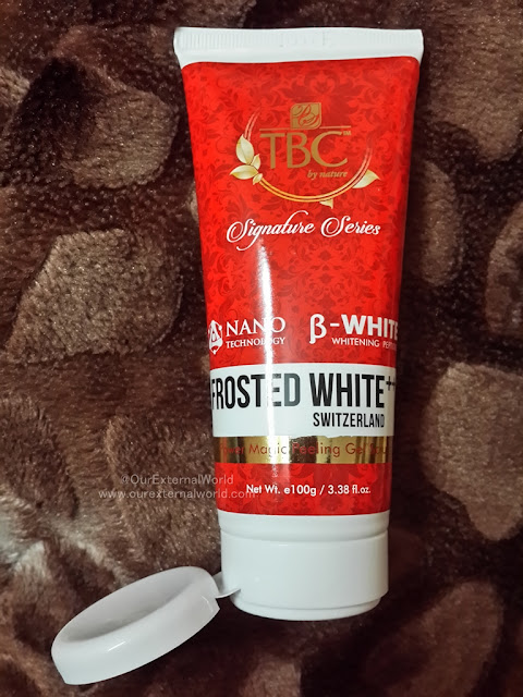 TBC by Nature - Frosted White Power Magic Peeling Gel Scrub - Review, Swatches