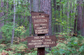 Huron National Forest sign