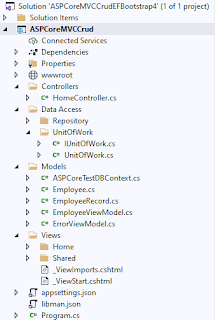 ASP.NET Core MVC CRUD Using Entity Framework Core, Bootstrap 4, SQL Server, Unit Of Work And Repository Design Pattern