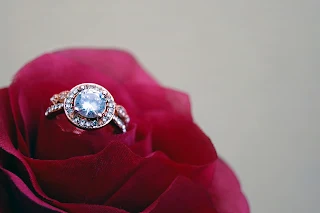 connection between engagement rings and flowers, two iconic symbols of love and beauty