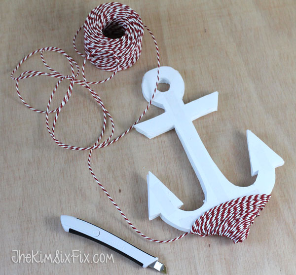 Twine wrapped anchor shape