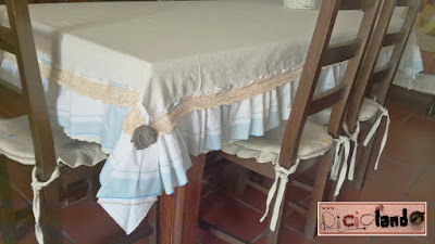 Tovaglia shabby chic (riciclo tovaglioli) 2