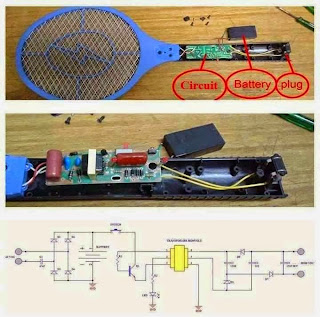Cara mudah Membetulkan sengatan listrik  raket  nyamuk yang 