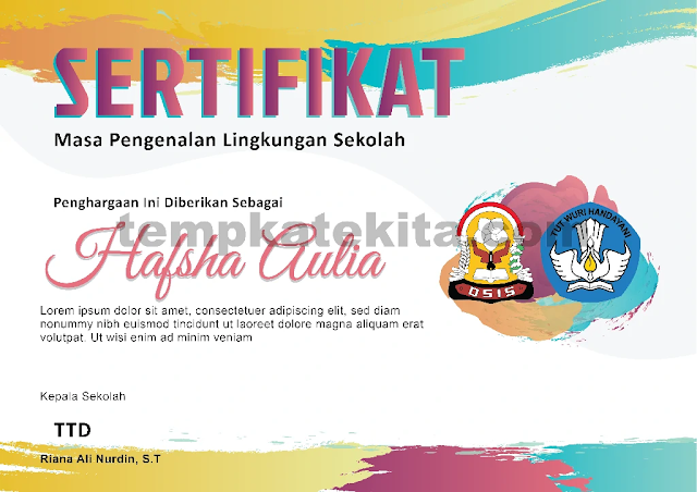 Download Sertifikat OSIS Kegiatan PLS Photoshop Dan Coreldraw