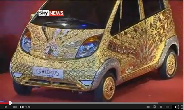 golden Tata Nano