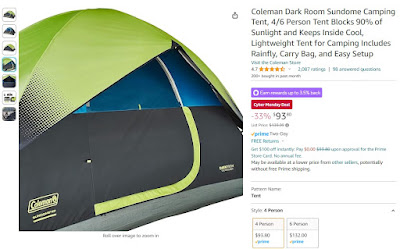 Coleman Tent.