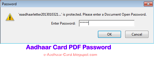 Aadhaar Card PDF Password