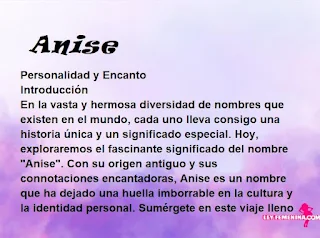 significado del nombre Anise
