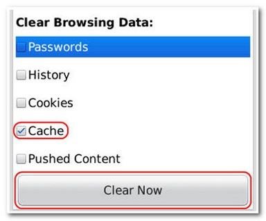 Cache-cookies-blackberry