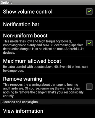 Speaker Boost Settings