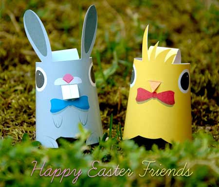 Happy Easter Friends Papercraft