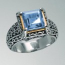 sterling silver and blue topaz ring