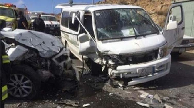 إصابة ١١ في حادث تصادم سيارة ميكروباص واخري نقل بطريق الفيوم - بني سويف