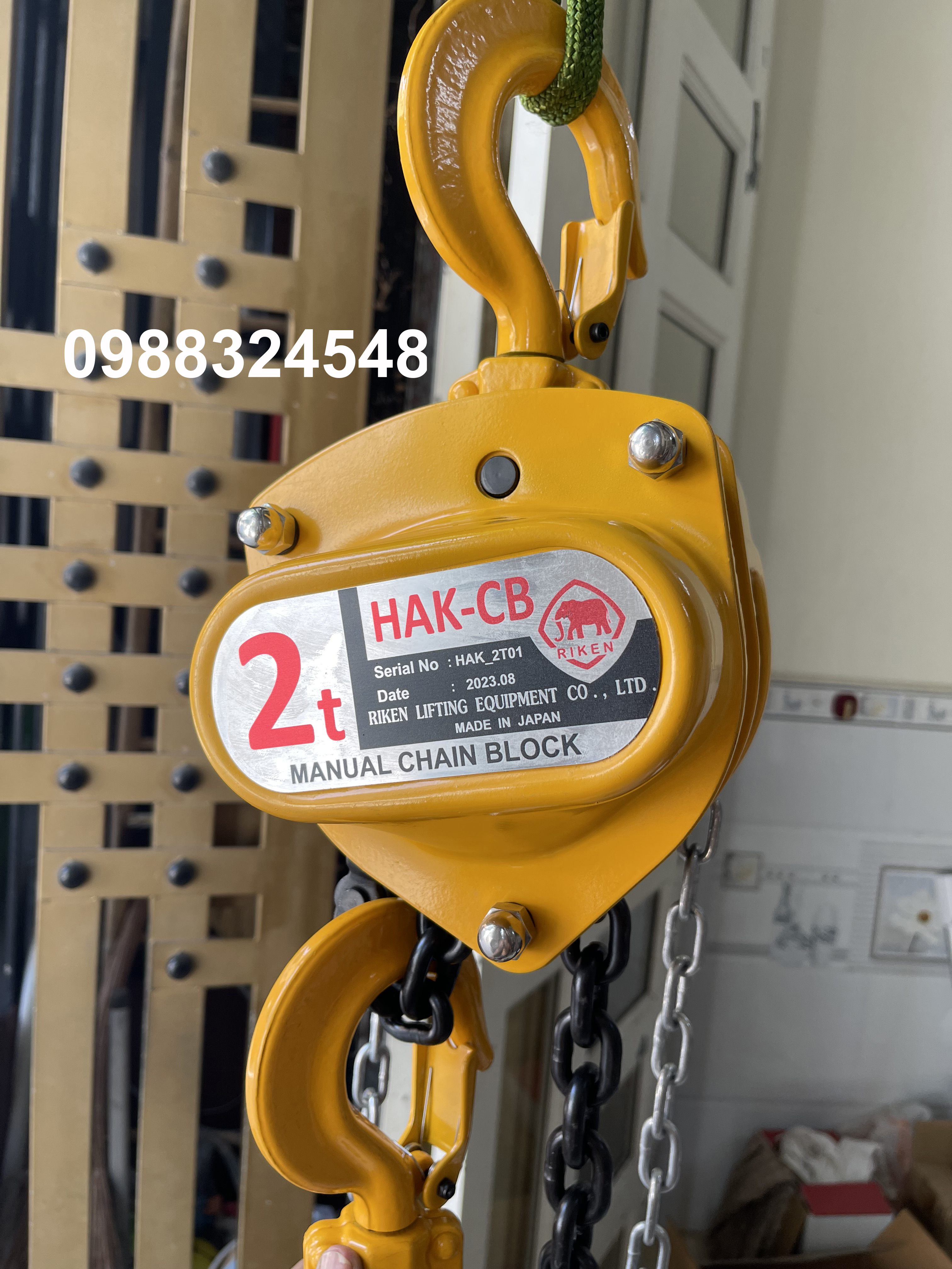 Pa lăng kéo tay Riken 2 tấn HAK-CB / HAK-CB 2 ton Riken Chain Hoist