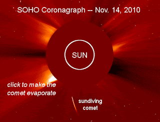 Imagen del cometa antes de desintegrarse