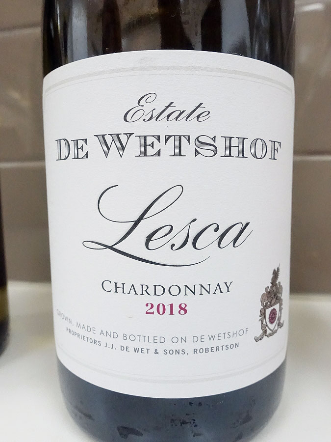 De Wetshof Lesca Estate Chardonnay 2018 (91 pts)