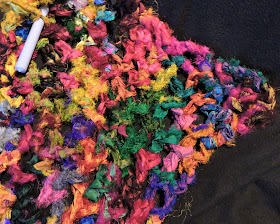 Tibet Jewels shawl in progress