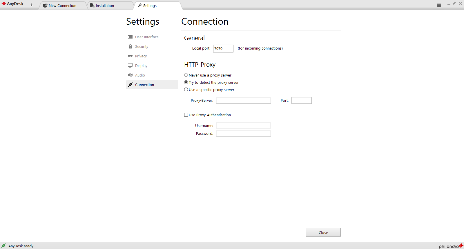 connects to any PC or server around the world within a few seconds AnyDesk 4.2.0 For Windows