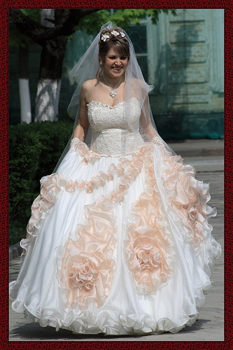  Russian  White and Blue Wedding  Dress  Designs Wedding  