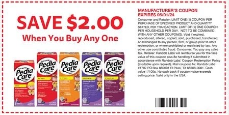 $2.00/1 PediaCare items (print @ PediaCare.com)
