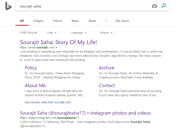 Sourajit Saha On Bing