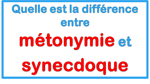 Quelle est la différence entre métonymie et synecdoque