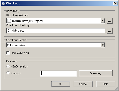 TortoiseSVN - Checkout