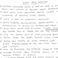 Herbal Drug Technology Important Question List